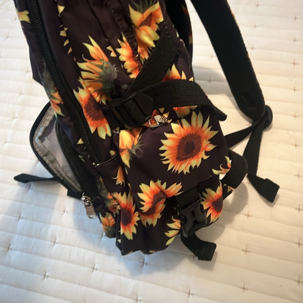 Black Backpack With Sunflowers - image 7